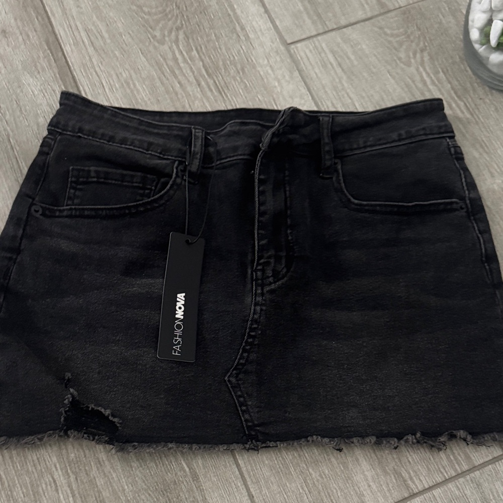 Fashion Nova Charcoal Mini Skirt